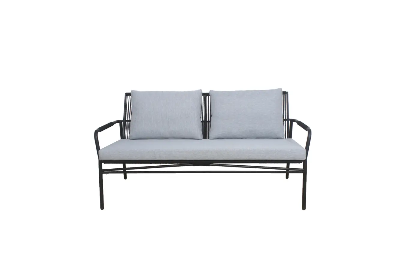 Sofa Lucia mit Armlehnen, Gestell schwarz pulverbeschicht...