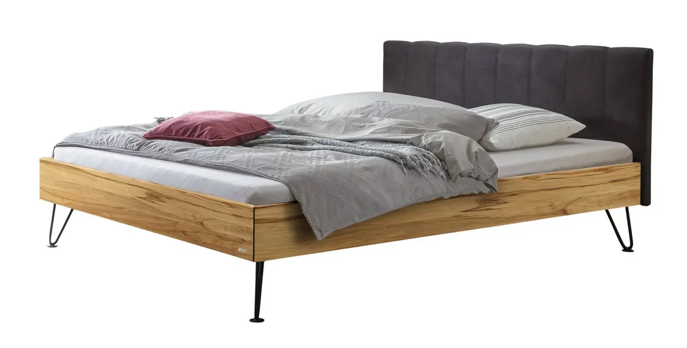 Hasena Massivholzbett ROBERTO - 180x200 cm Fuss: 20 - Wildbuche natur, geölt