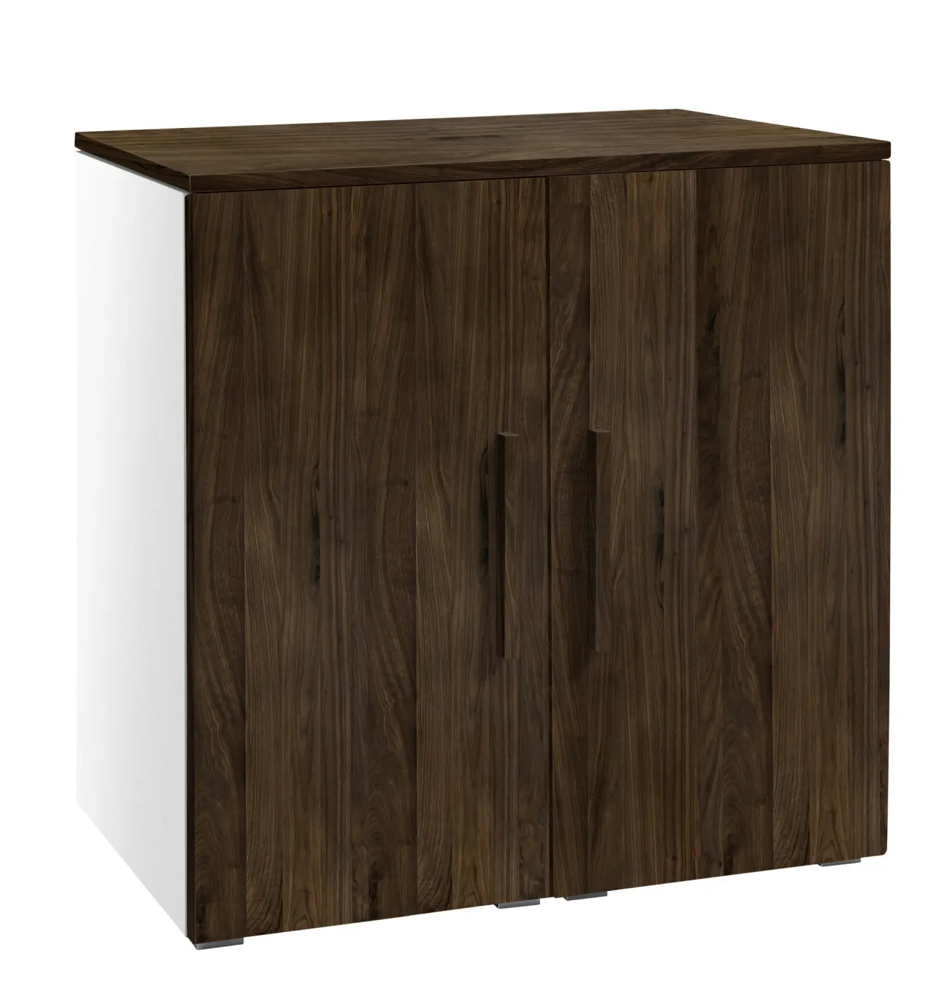 Hasena Kommode PORTINA - 90 cm -  Weiss / Nussbaum, geölt