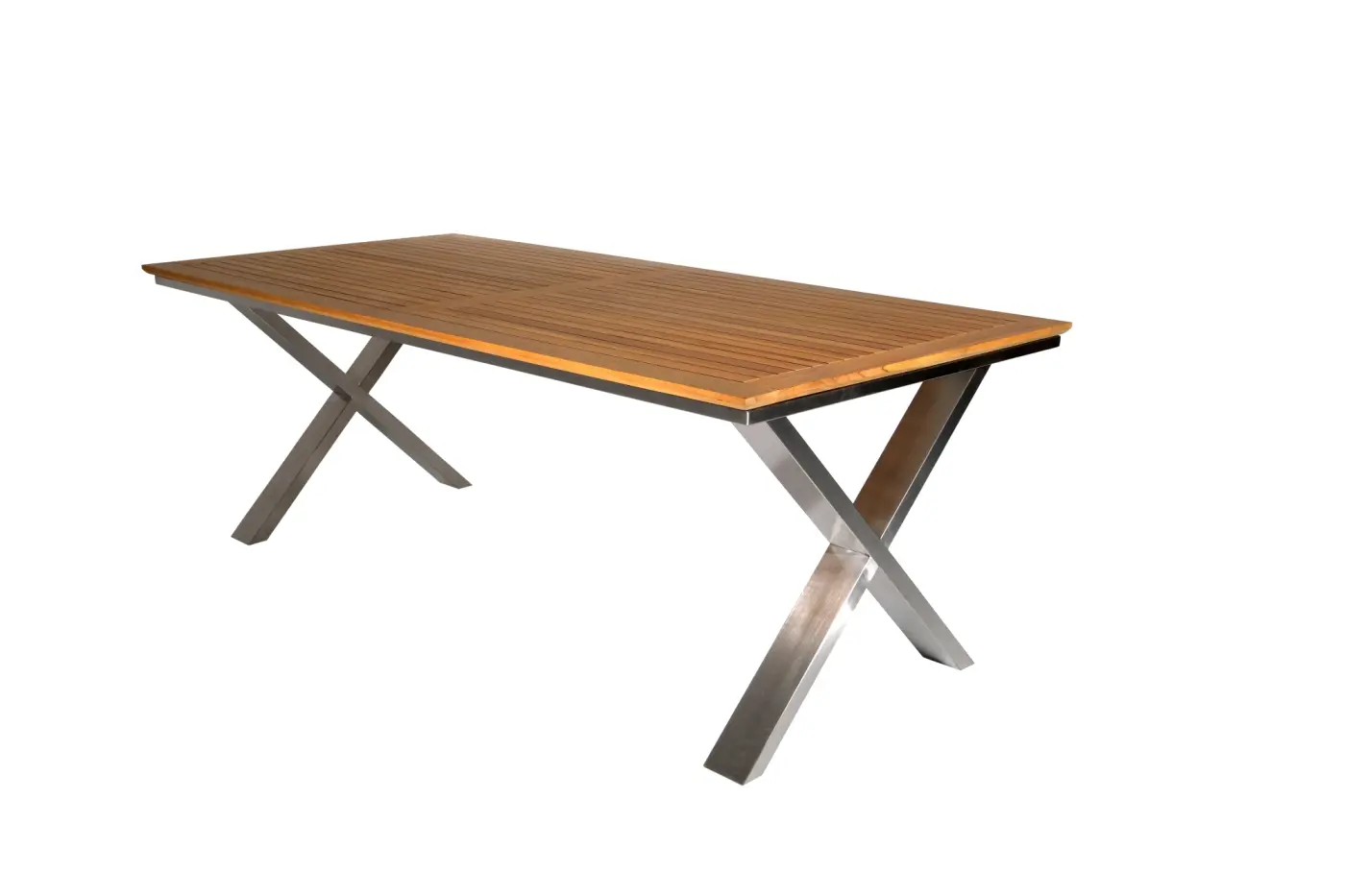 Gartentisch Monaco X-Form Teakplatte