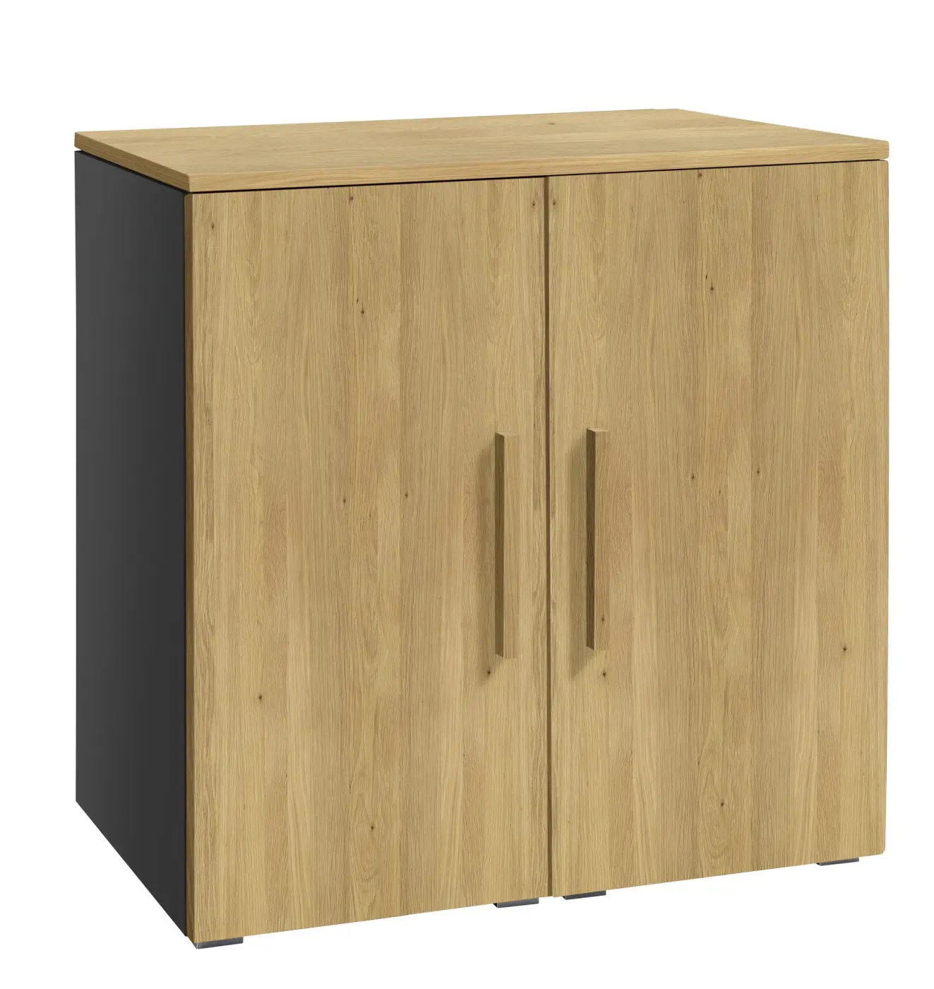 Hasena Kommode PORTINA - 90 cm -  Anthracit / Eiche bright, geölt