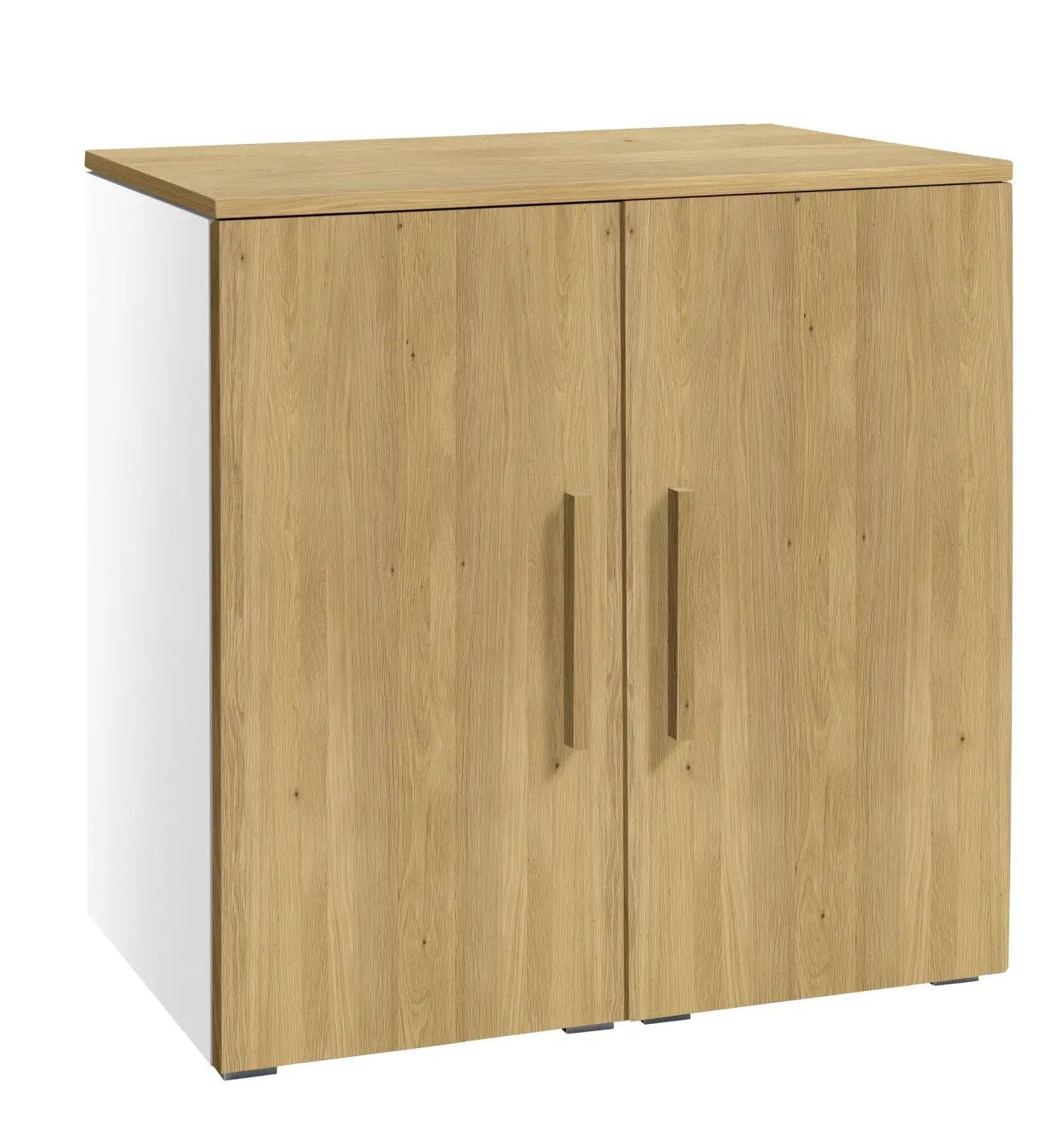 Hasena Kommode PORTINA - 90 cm -  Weiss / Eiche bright, geölt