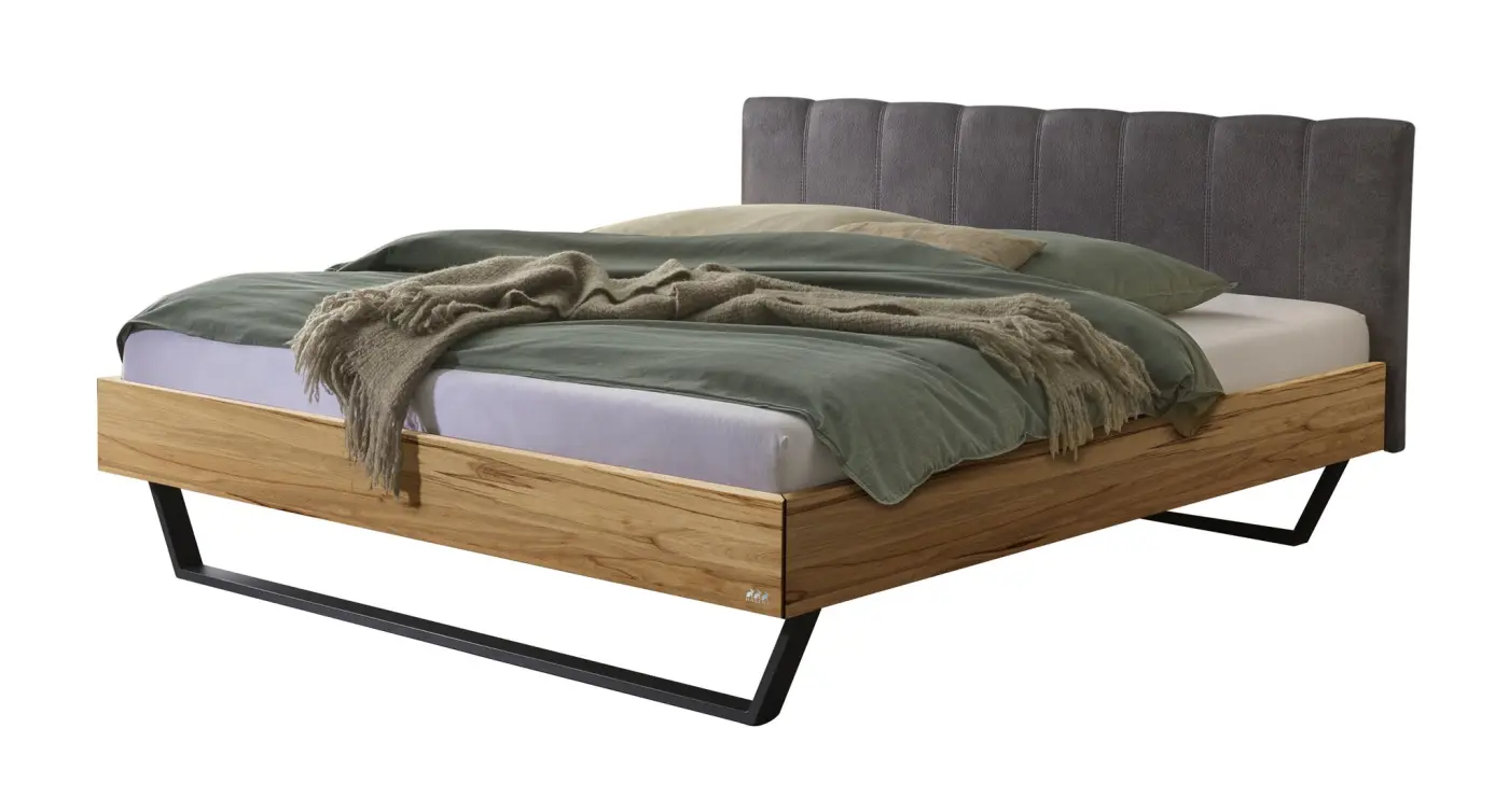 Hasena Massivholzbett ENRICO - 180x200 cm Fuss: 20 - Wildbuche natur, geölt