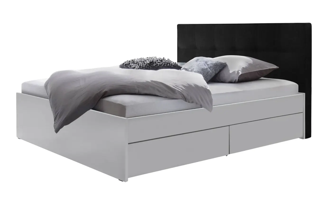 Hasena Tip-On Massivholzbett OTELLO - 180 x 200 cm - Buche weiss deckend, lackiert