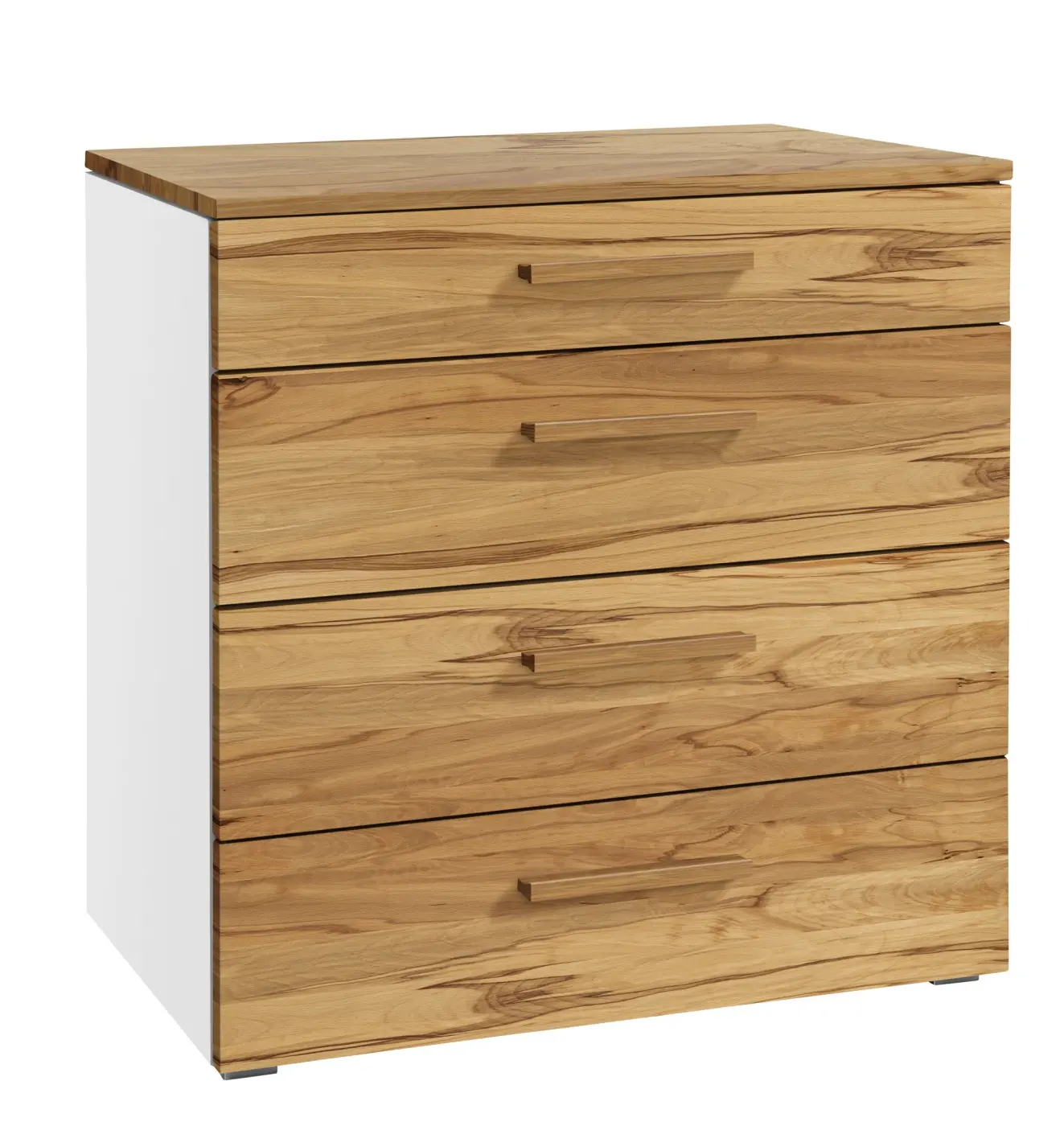 Hasena Kommode ATRINE - 90 cm -  Weiss / Wildbuche natur, geölt