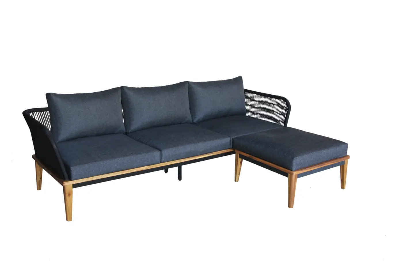 Gartenlounge Bellinzona mittel, Gartensofa 3er plus Hocke...