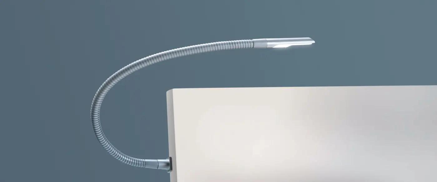 Hasena Leselampe SNAKE - Metallfarbe: Alu