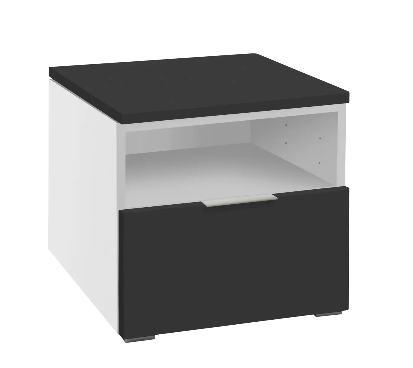 Hasena Nachttisch ONIA - 45 cm -  Weiss / Anthracit