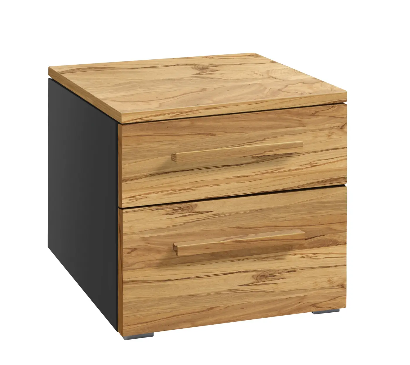 Hasena Nachttisch TWIA - 45 cm -  Anthracit / Wildbuche natur, geölt