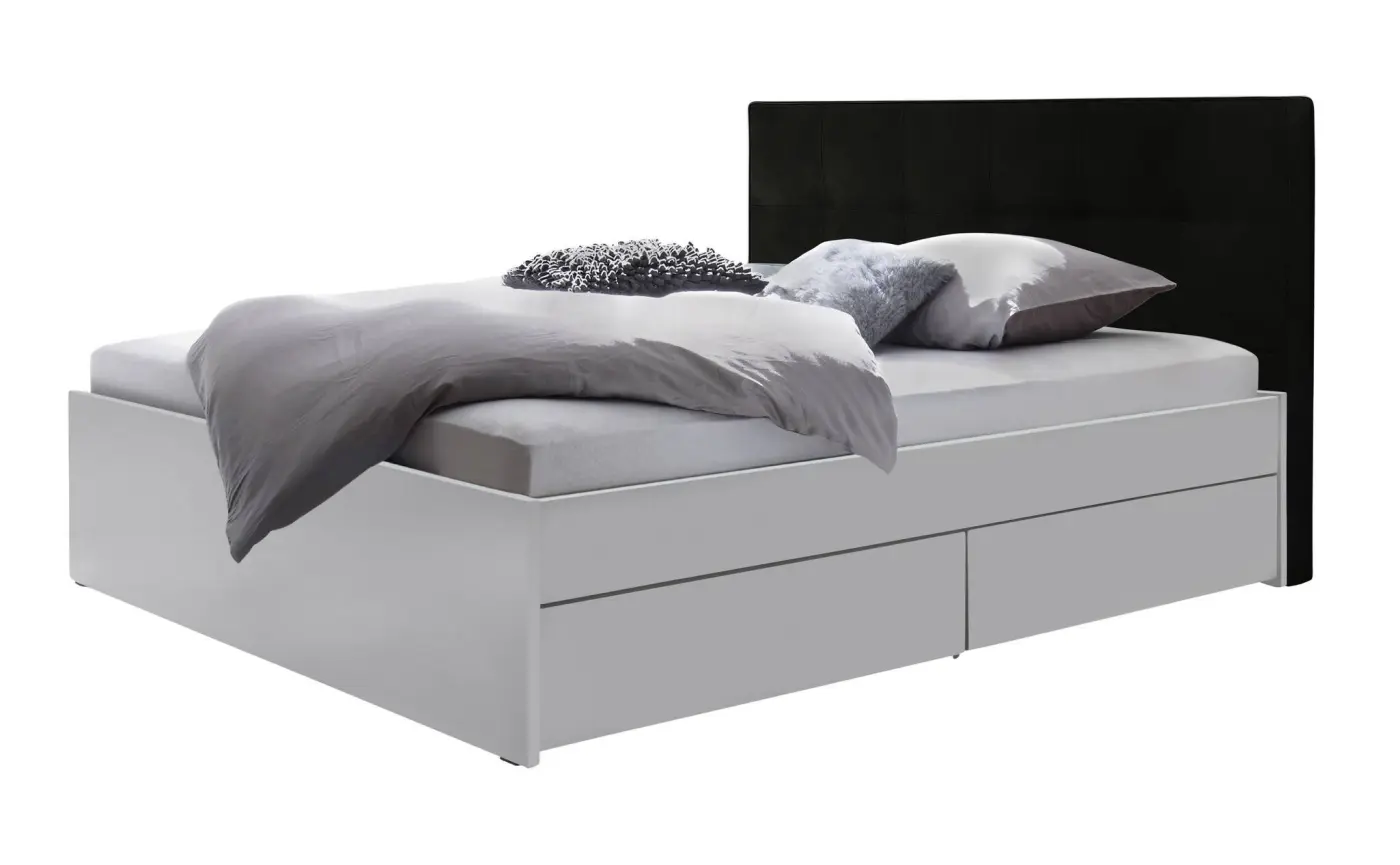 Hasena Tip-On Massivholzbett OTELLO - 180 x 200 cm - Buche weiss deckend, lackiert