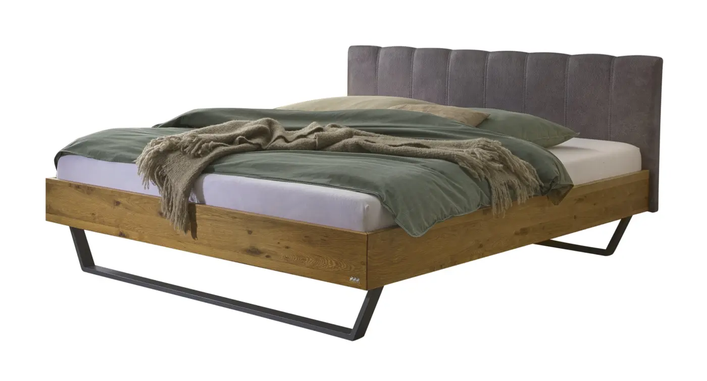 Hasena Massivholzbett ENRICO - 180x200 cm Fuss: 20 - Wildeiche natur, geölt