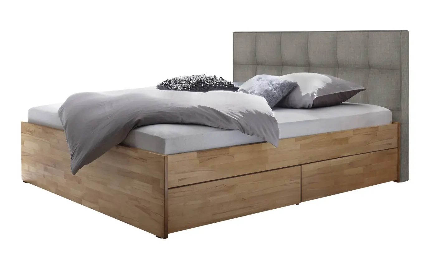 Hasena Massivholzbett OTELLO - 160 x 200 cm - Kernbuche natur, geölt